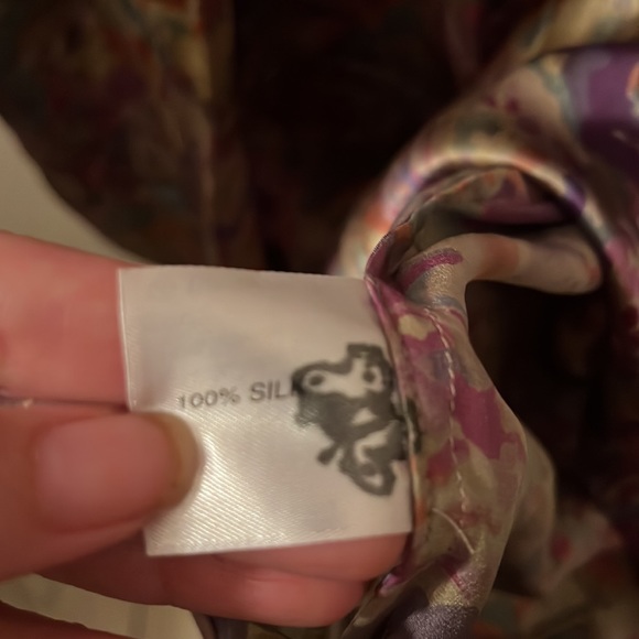 Silk midi dress - vintage - Picture 7 of 7